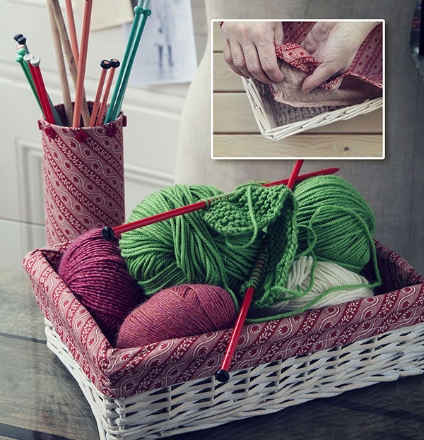 Learn how to line a basket with fabric Learn how to line a basket with fabric
