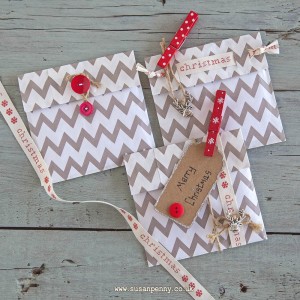 DIY Make your own Gift Bags Christmas Present Bags, Chevron Gift Bags – PSS009