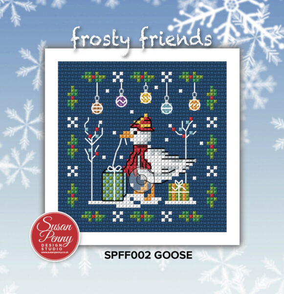 Frosty Friends – Goose Cross Stitch Card Kit