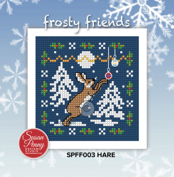 Frosty Friends – Hare Cross Stitch Card Kit