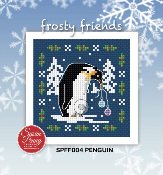 Frosty Friends – Penguin Cross Stitch Card Kit
