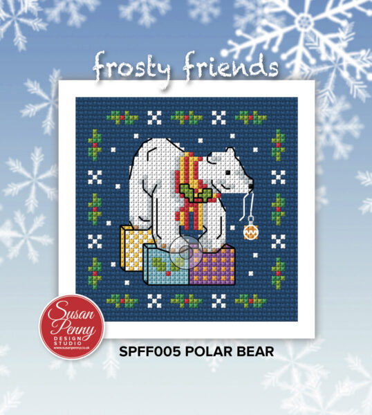 Frosty Friends – Polar Bear Cross Stitch Card Kit