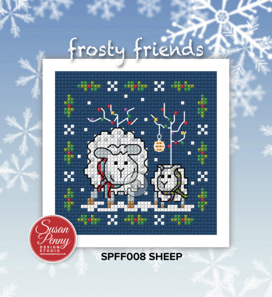 Frosty Friends – Sheep Cross Stitch Card Kit